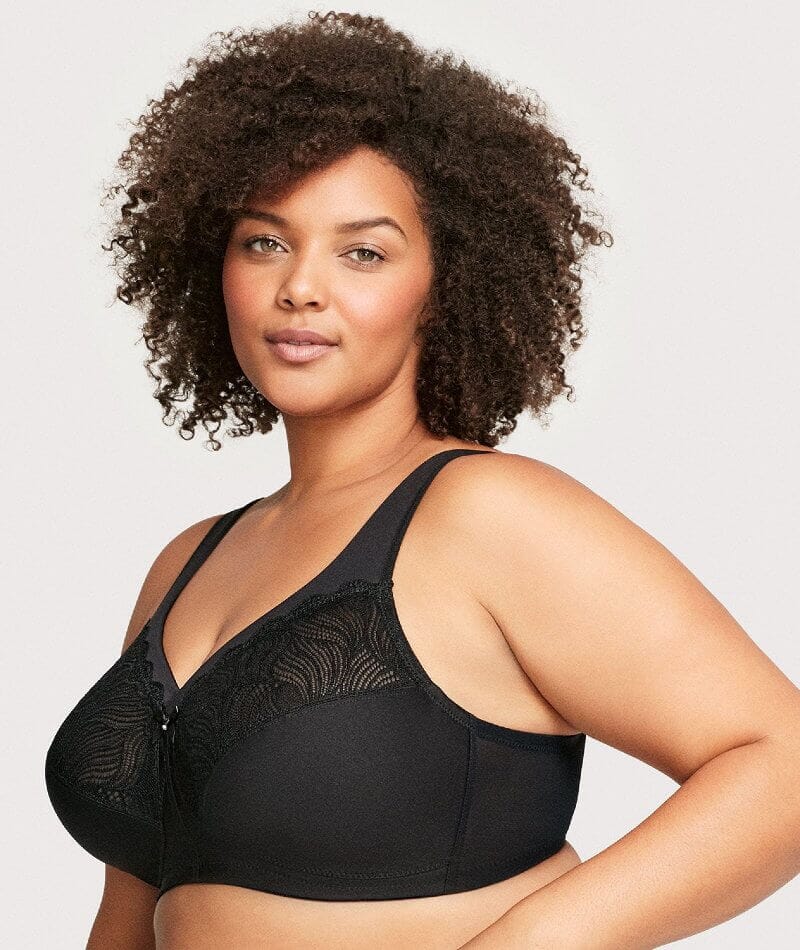 Glamorise Magiclift Natural Shape Support Wire-Free Bra - Black - Image 4