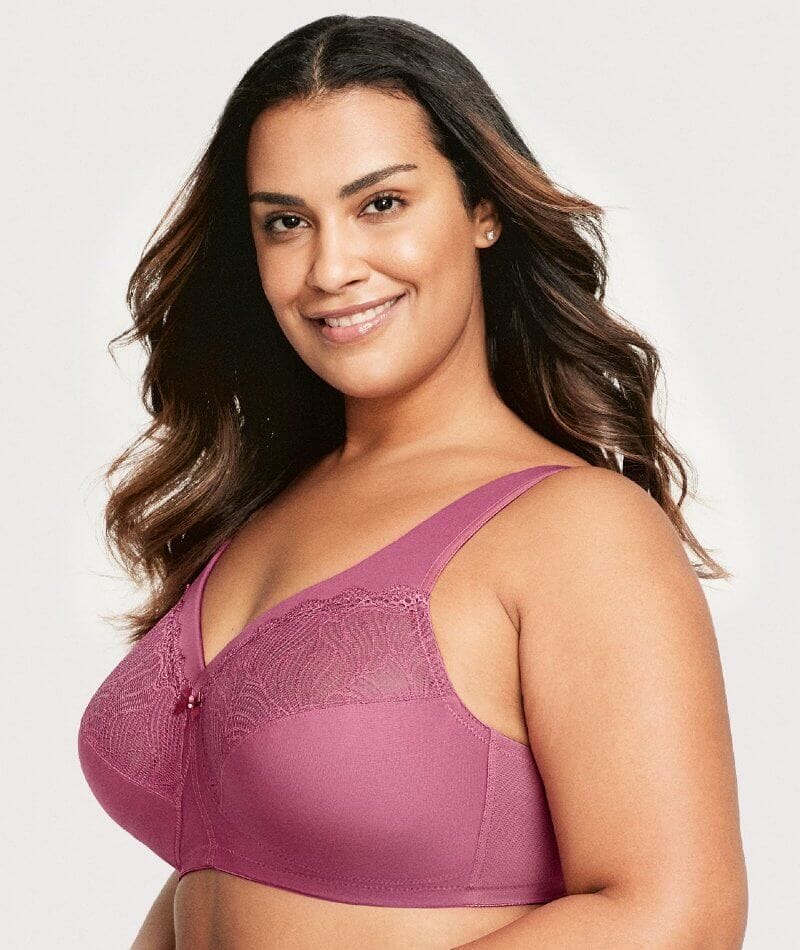 Glamorise Magiclift Natural Shape Support Wire-Free Bra - Red Violet - Image 4