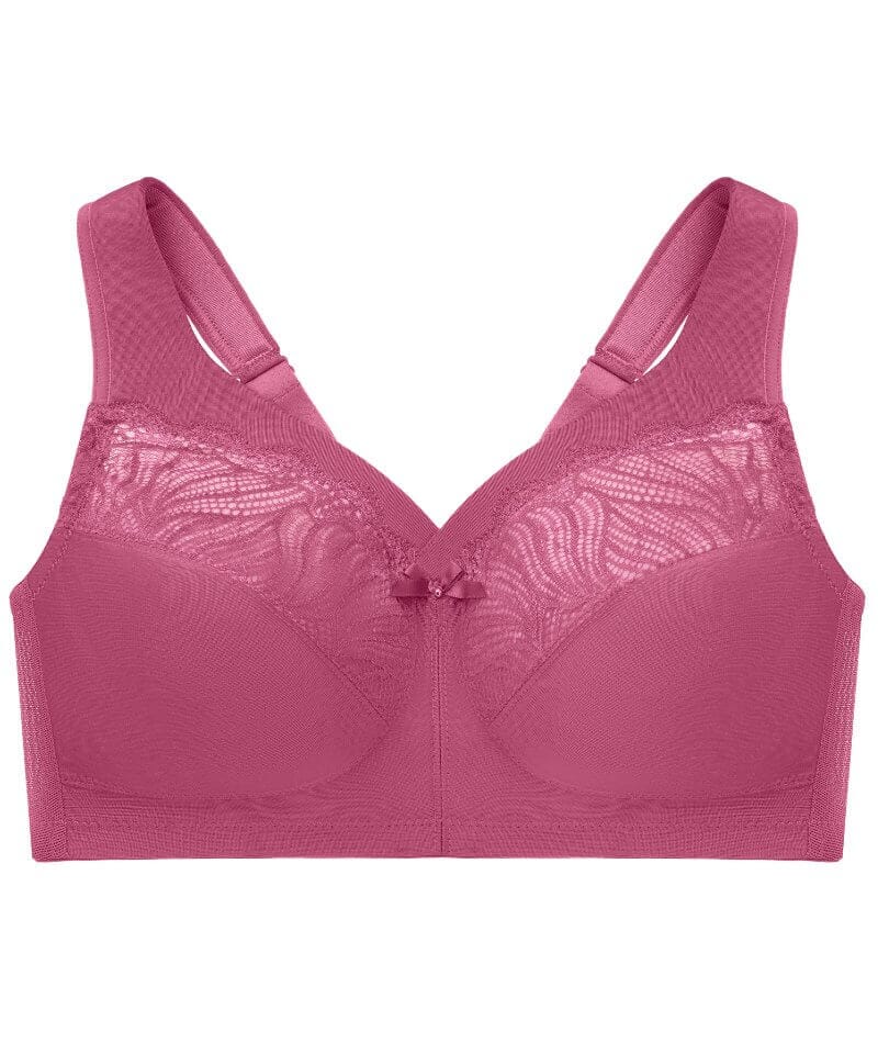 Glamorise Magiclift Natural Shape Support Wire-Free Bra - Red Violet - Image 6