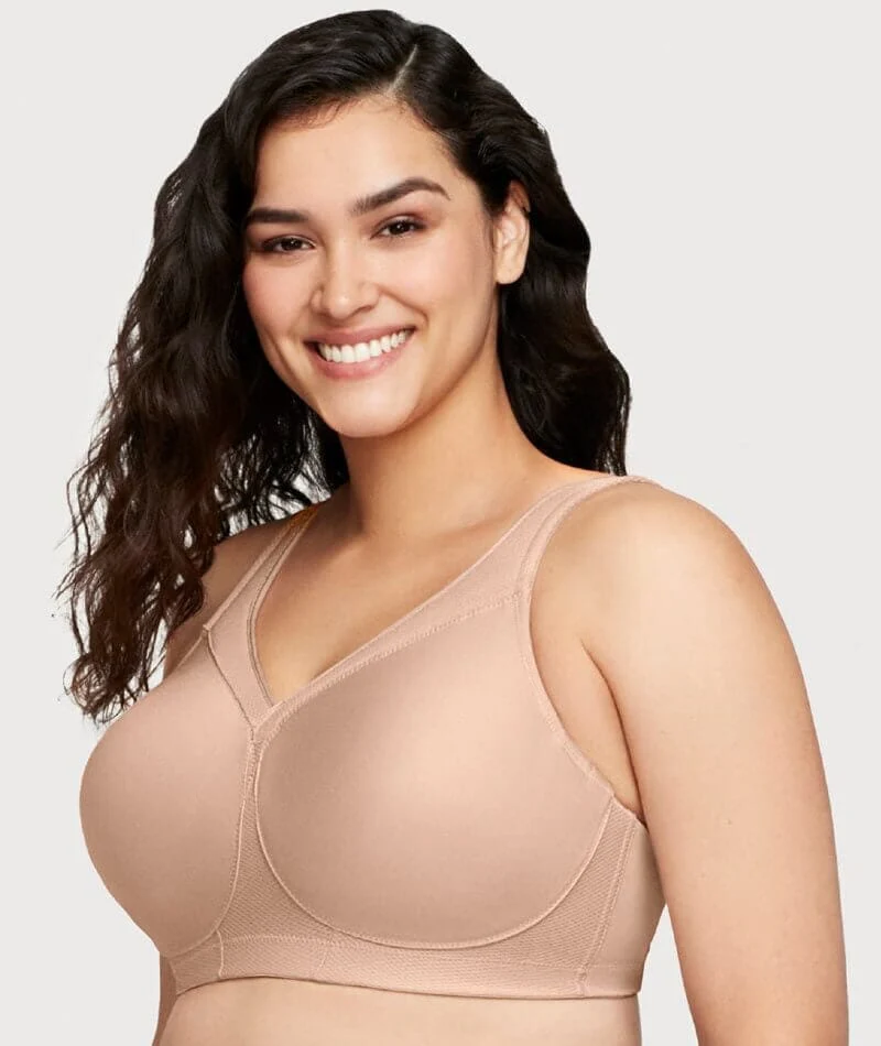 Glamorise Magiclift Seamless Wire-Free Sports Bra - Cafe - Image 3