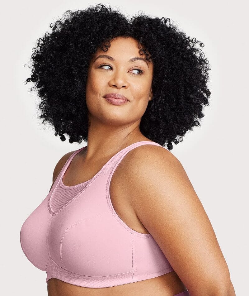 Glamorise No-Bounce Camisole Wire-Free Sports Bra - Parfait Pink - Image 3