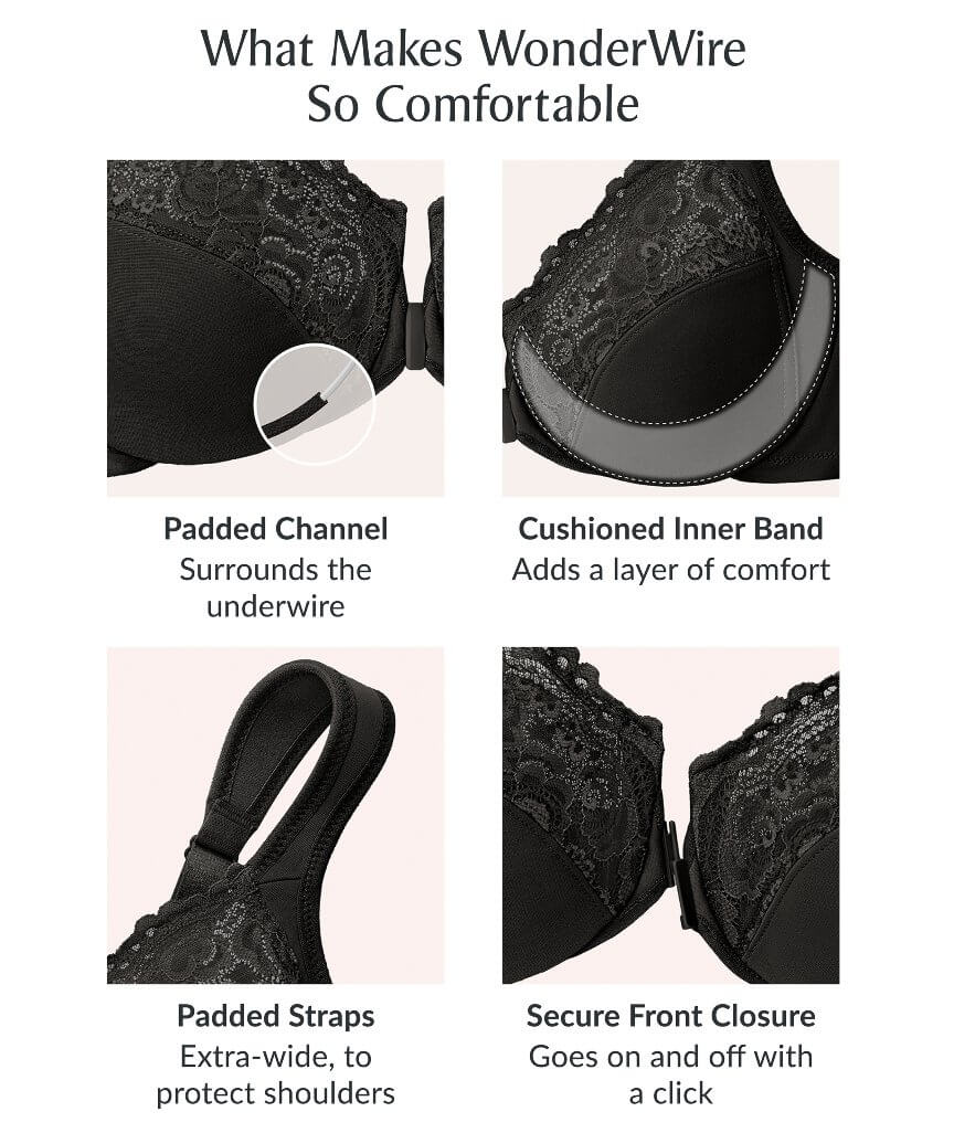 Glamorise WonderWire Front-Closure Bra - Cafe - Image 6