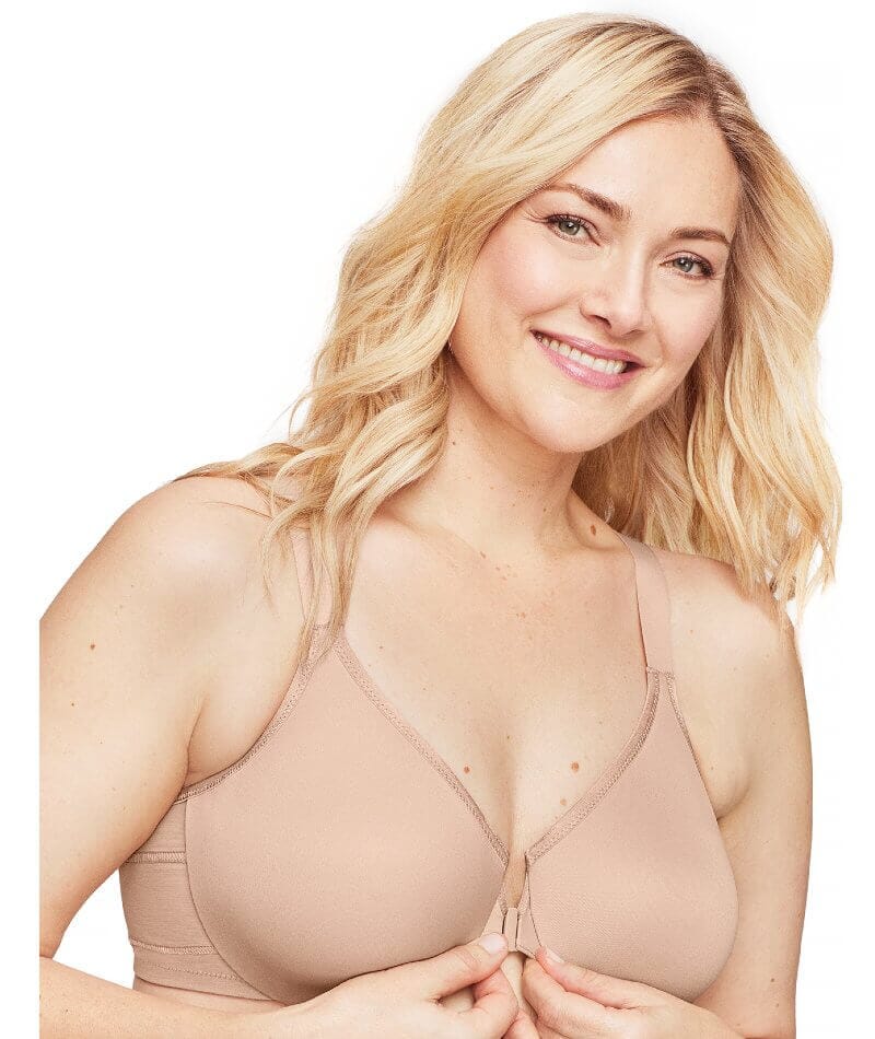 Glamorise WonderWire Front-Closure Posture Bra - Cafe - Image 3