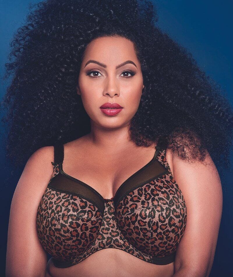 Goddess Kayla Underwire Banded Bra - Dark Leopard - Image 3