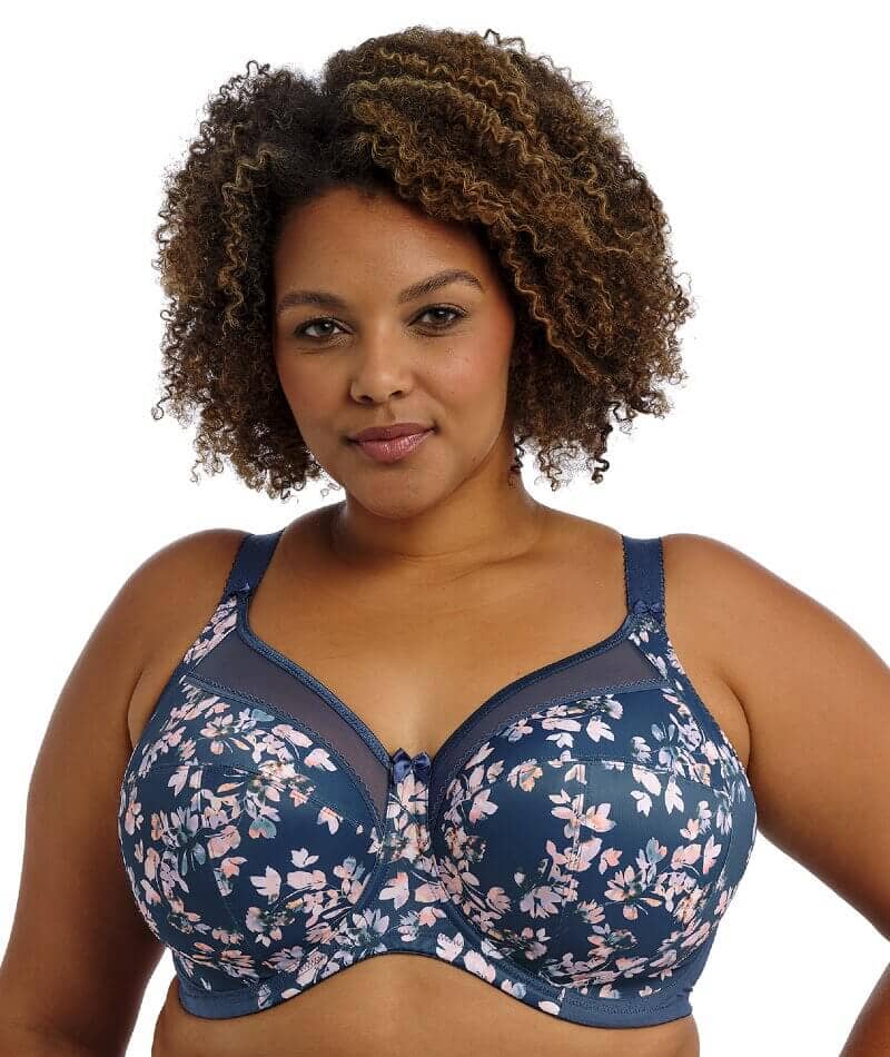 Goddess Kayla Underwired Banded Bra - Teal Blossom
