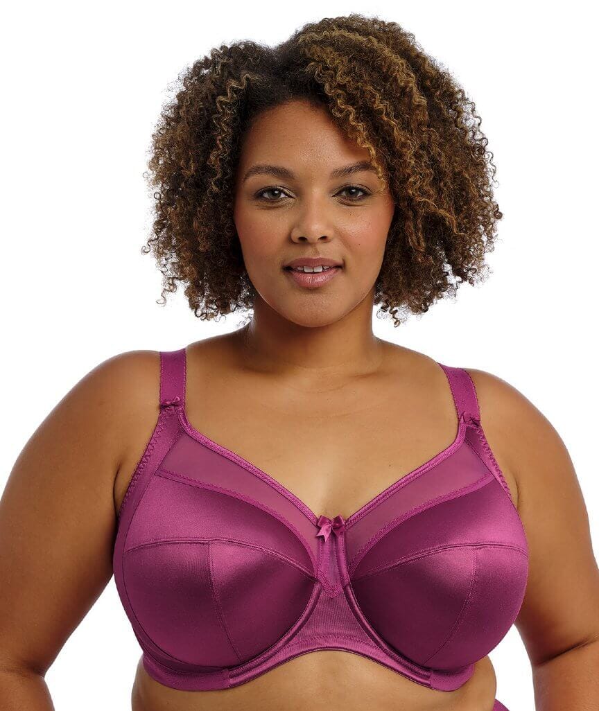 Goddess Keira Underwired Banded Bra - Mulberry