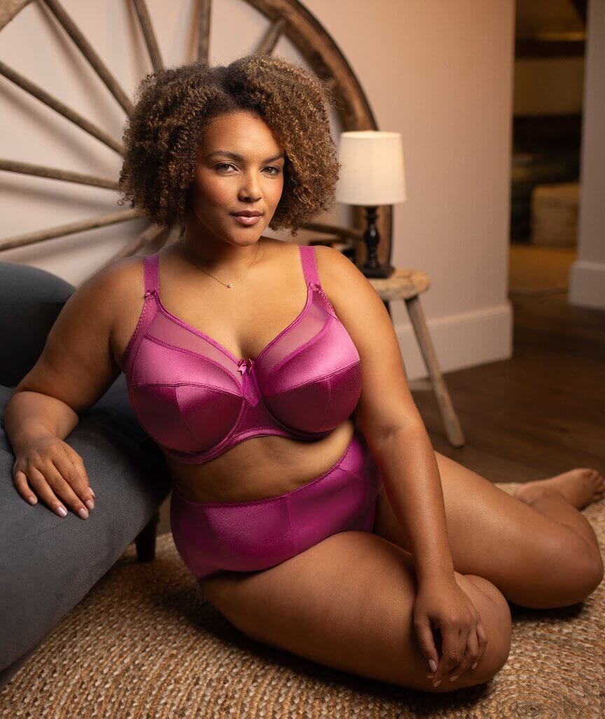 Goddess Keira Underwired Banded Bra - Mulberry - Image 3