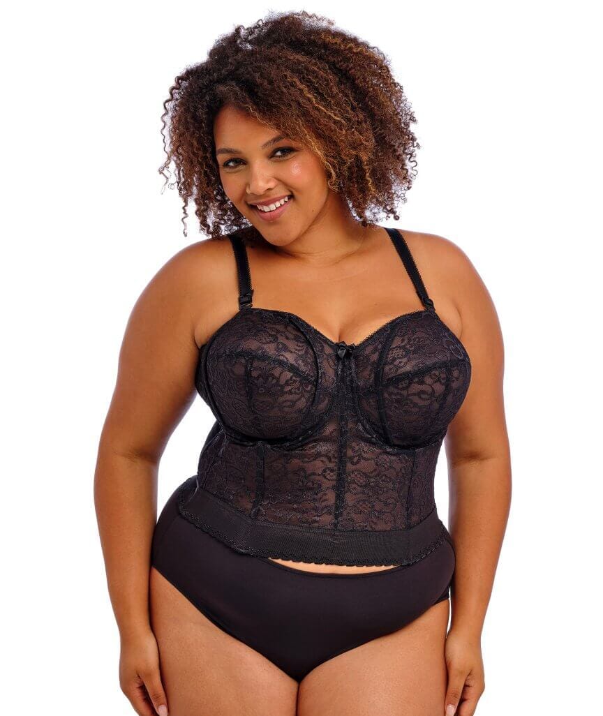 Goddess Lace Bridal Bustier - Black - Image 3