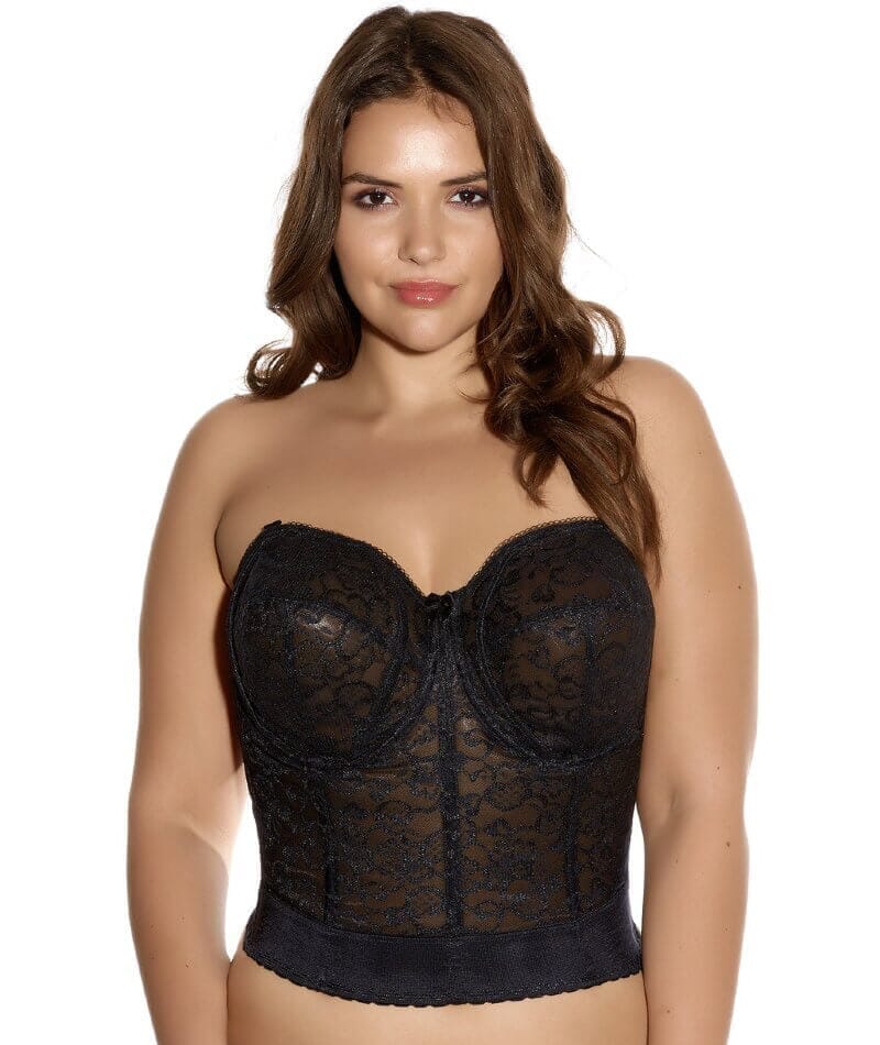 Goddess Lace Bridal Bustier - Black - Image 5