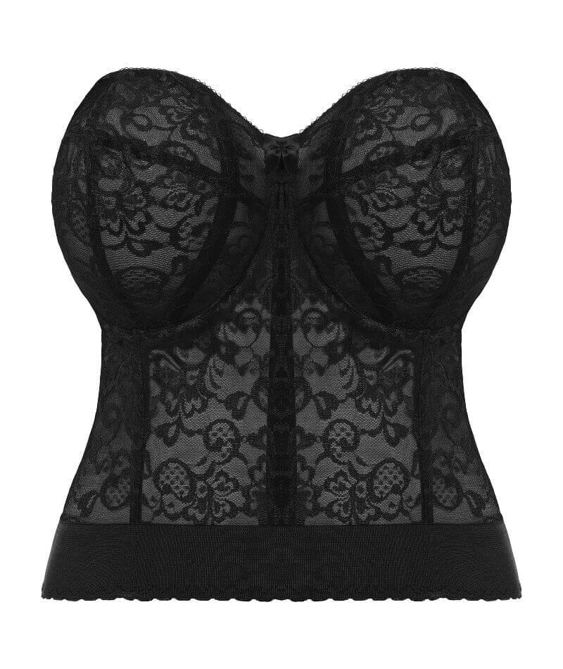 Goddess Lace Bridal Bustier - Black - Image 7