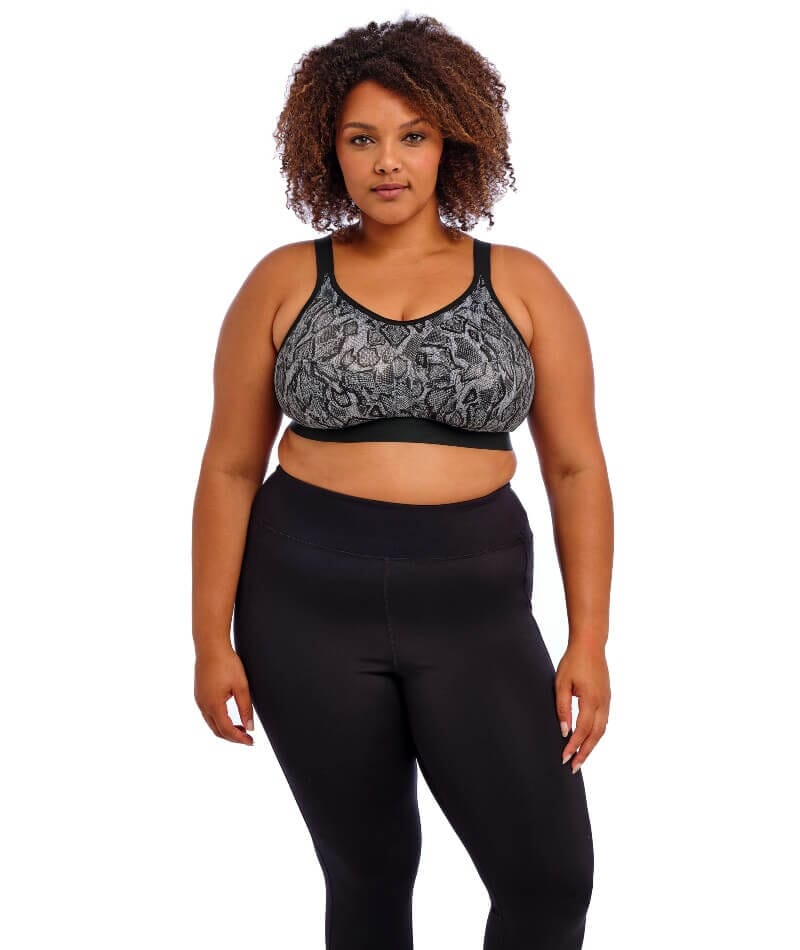 Goddess Sport Wire-Free Sports Bra - Black Snake - Image 6