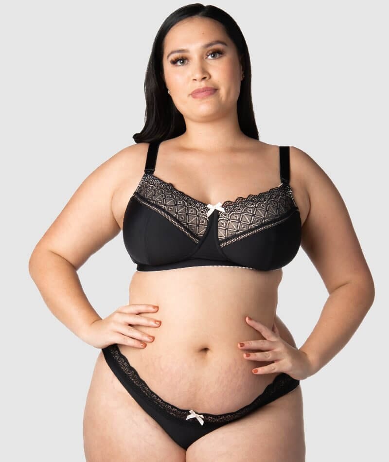 Hotmilk Show Off Nursing & Maternity Wire-Free Bra - Black - Image 9