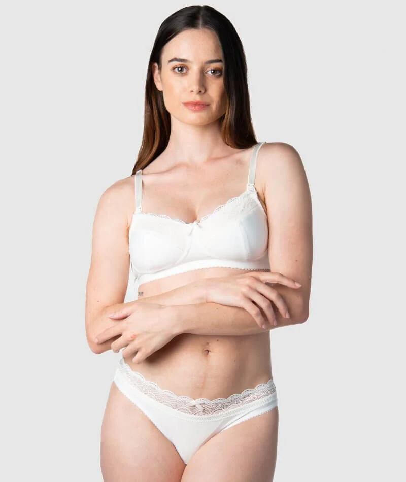 Hotmilk Show Off Nursing & Maternity Wire-Free Bra - Ivory - Image 8