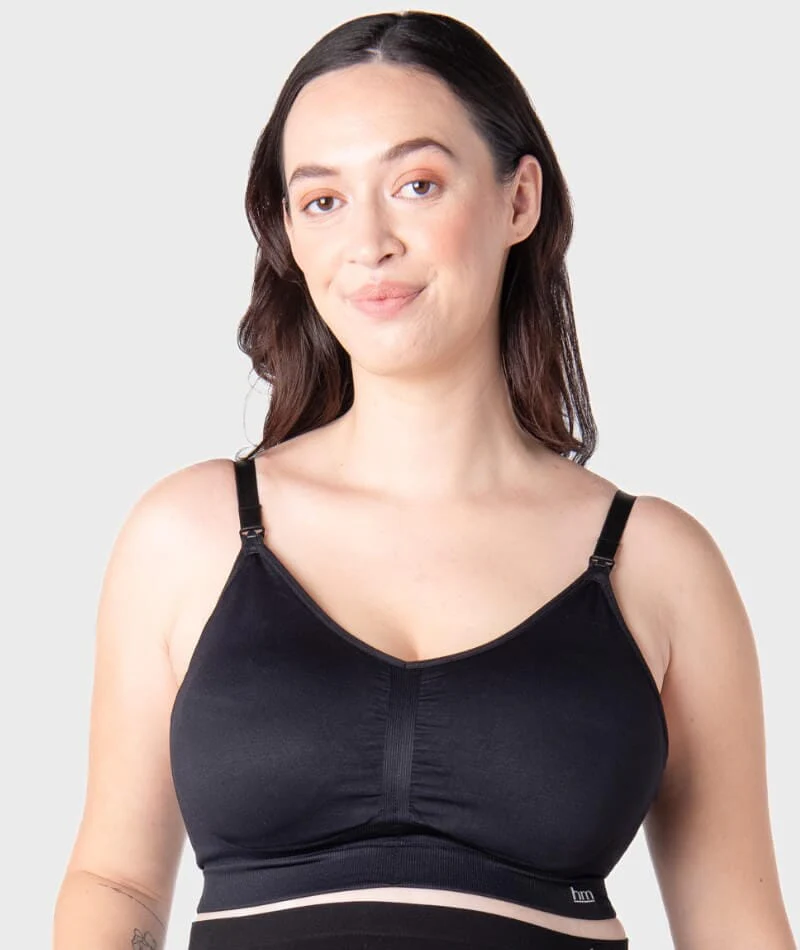Hotmilk My Necessity Seamless DD-G Cup Maternity & Nursing Wire-Free Bra - Black - Image 4