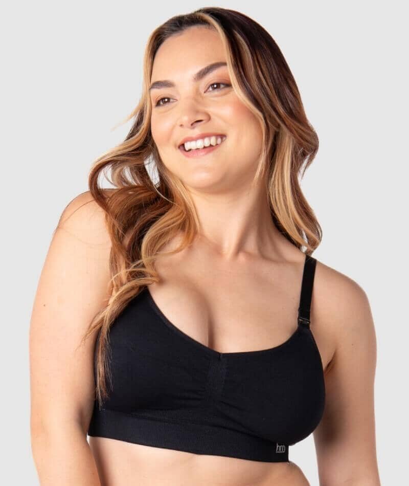Hotmilk My Necessity Seamless Regular Fit Maternity & Nursing Wire-Free Bra - Black - Image 3