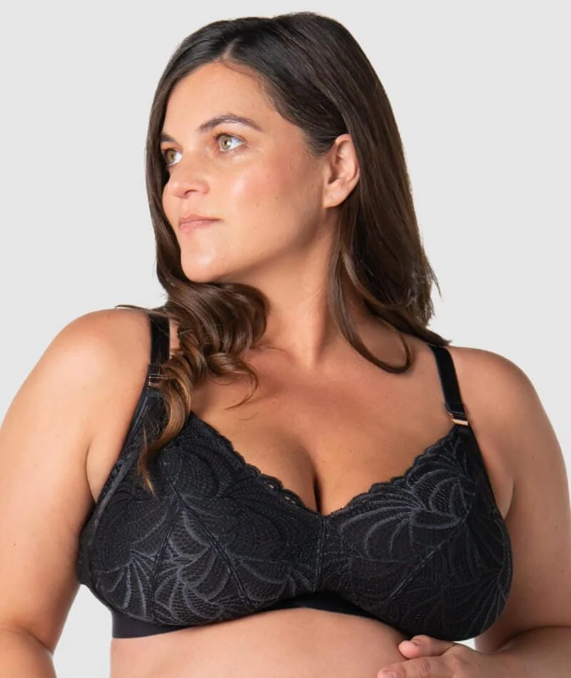 Hotmilk Warrior 2.0 Flexifit Wire-Free Nursing Bra - Black - Image 3