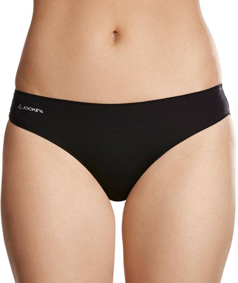 Jockey No Panty Line Promise Next Generation Microfiber Bikini -Black
