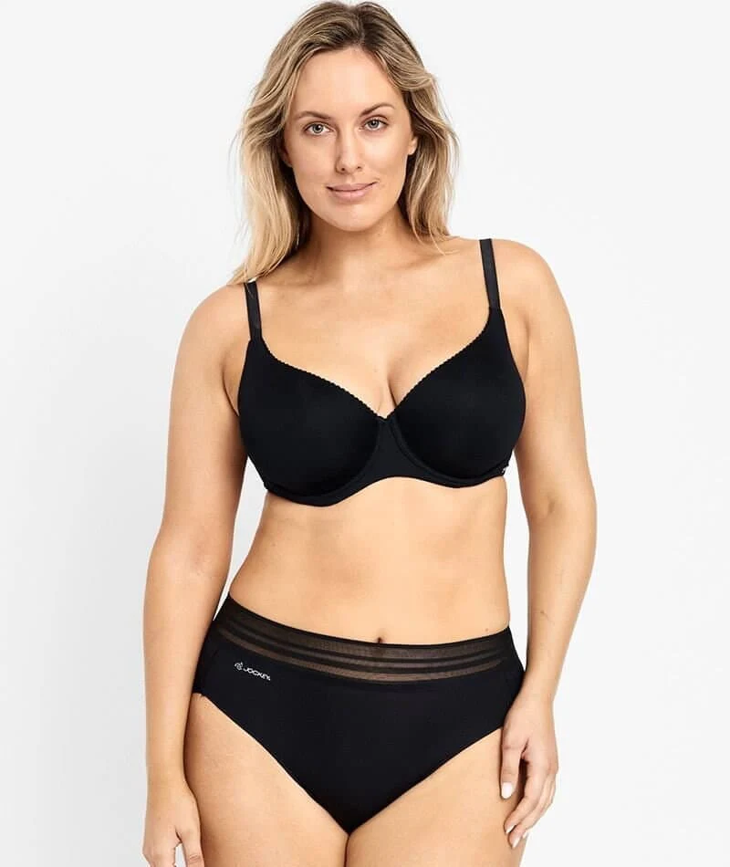 Jockey No Panty Line Promise Sheer Tops Hi Cut Brief - Black - Image 4