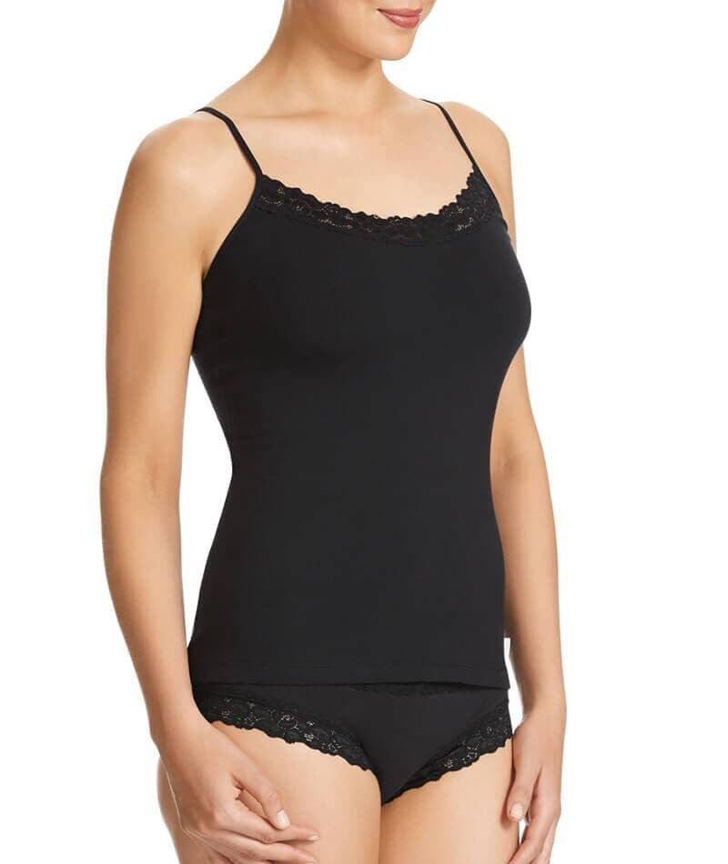 Jockey Parisienne Cotton Camisole - Black - Image 3