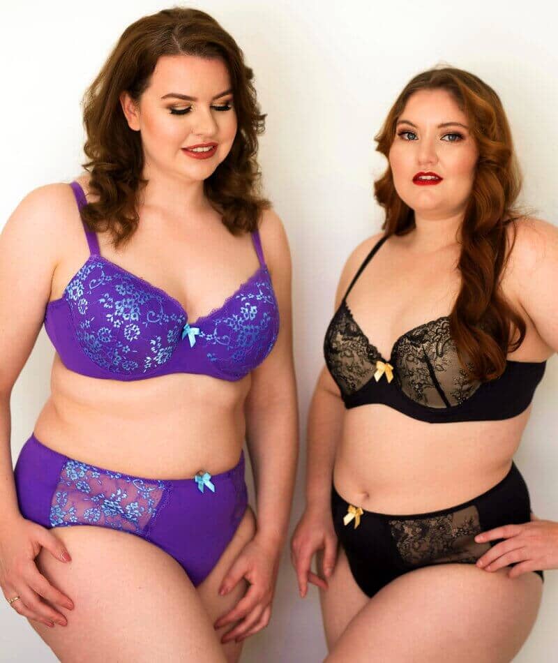 Lady Emprezz Frenchie High Waist Brief - Purple/Aqua - Image 9