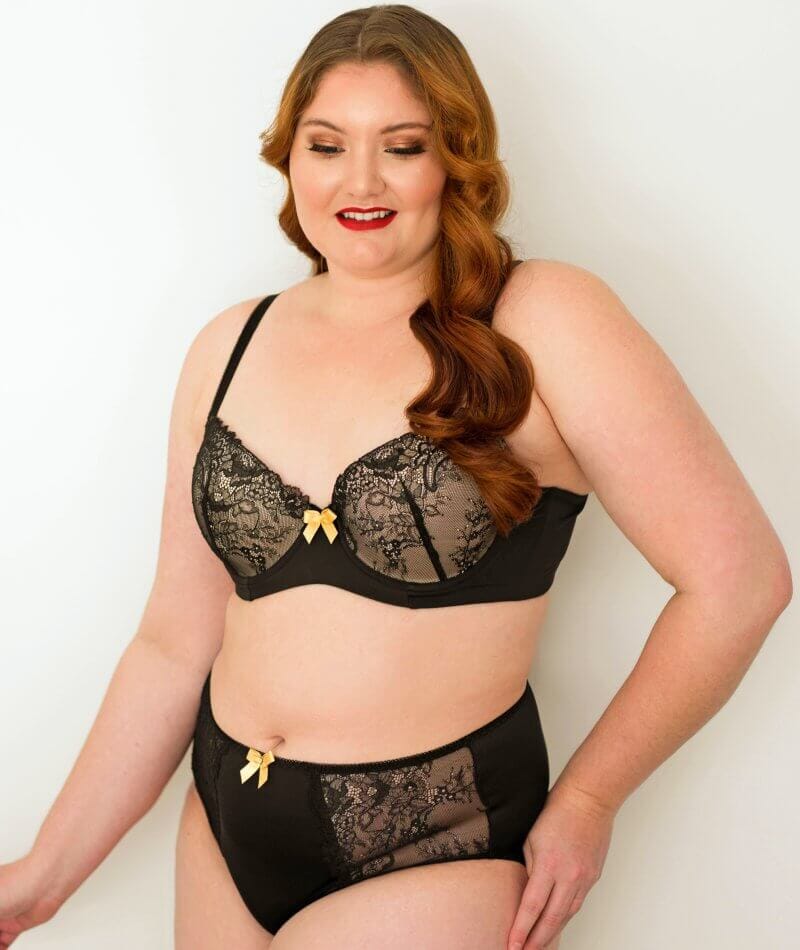 Lady Emprezz Rizzo High Waist Brief - Black/Nude - Image 5