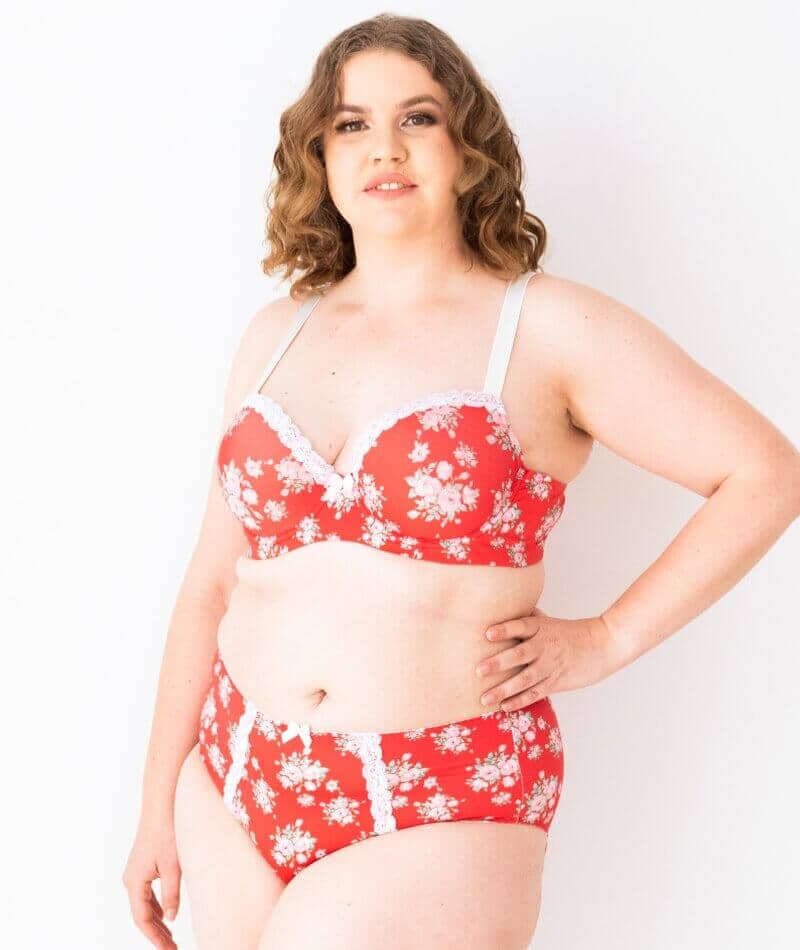 Lady Emprezz Shirley High Rise Brief - Red Vintage - Image 5