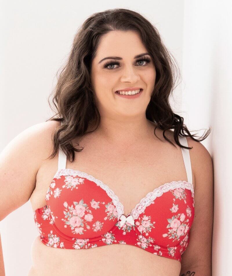 Lady Emprezz Shirley Underwire Contour Bra - Red Vintage - Image 4