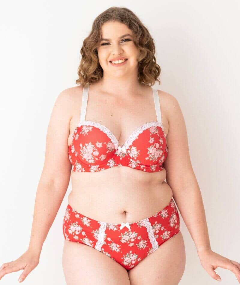 Lady Emprezz Shirley Underwire Contour Bra - Red Vintage - Image 6