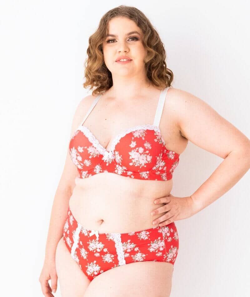 Lady Emprezz Shirley Underwire Contour Bra - Red Vintage - Image 7