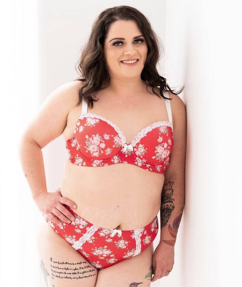 Lady Emprezz Shirley Underwire Contour Bra - Red Vintage - Image 8