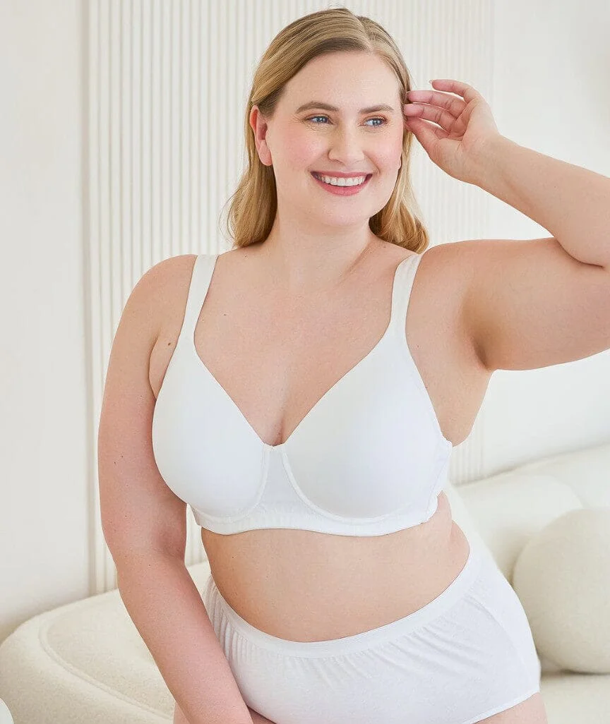 Leading Lady Brigitte Lightly Padded Contour Underwired Bra  - White - Image 4