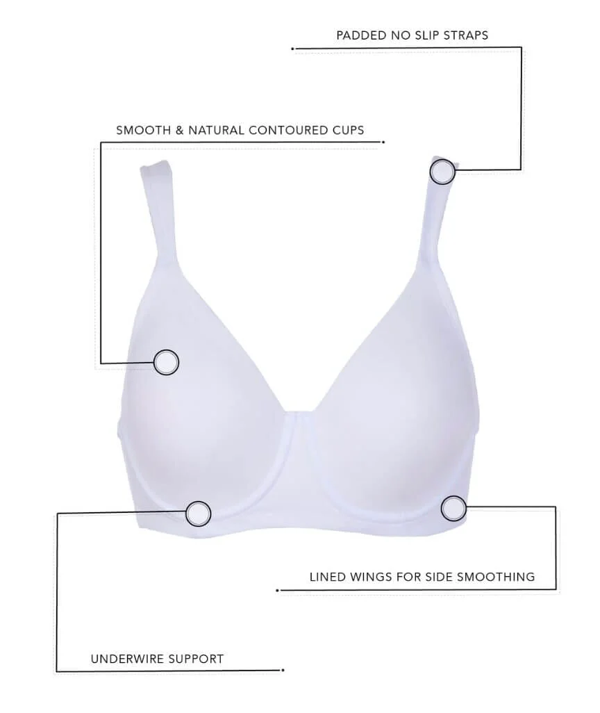 Leading Lady Brigitte Lightly Padded Contour Underwired Bra  - White - Image 8