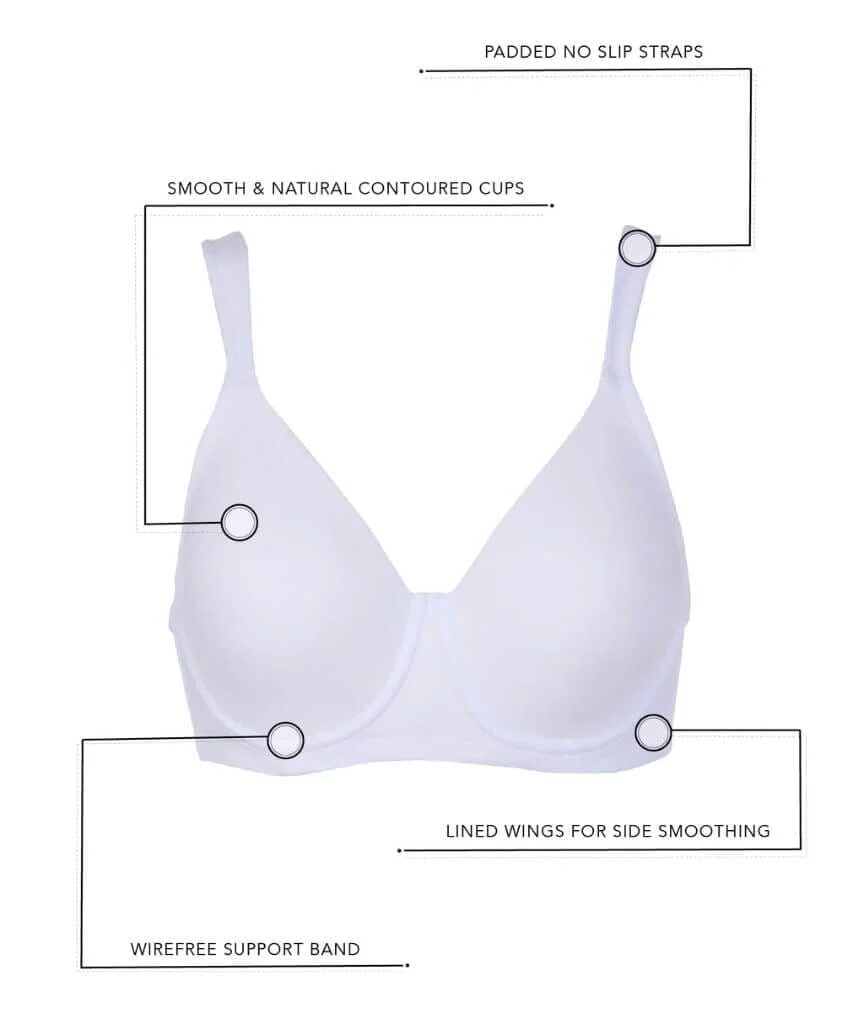 Leading Lady Brigitte Molded Padded Seamless Wire-free Bra - White - Image 11