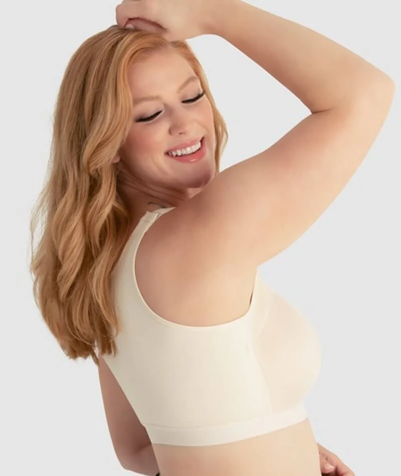 Leading Lady Lillian Back Smoothing Front Close Wirefree Bra - Whisper Nude - Image 3