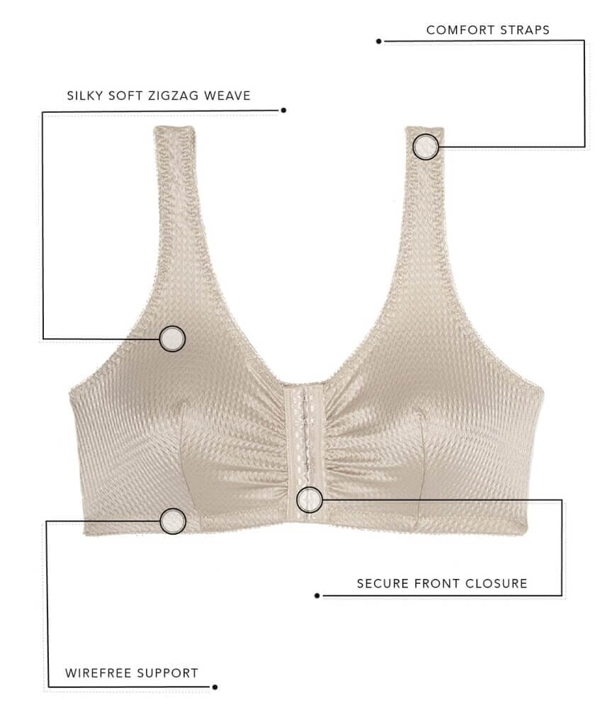 Leading Lady Marlene Wire-free Front Close Comfort Bra - Black - Image 11