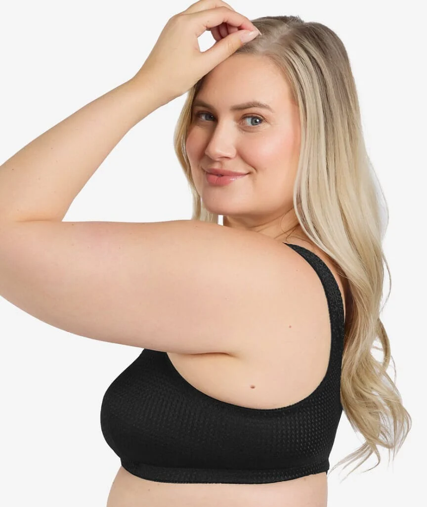 Leading Lady Marlene Wire-free Front Close Comfort Bra - Black - Image 5