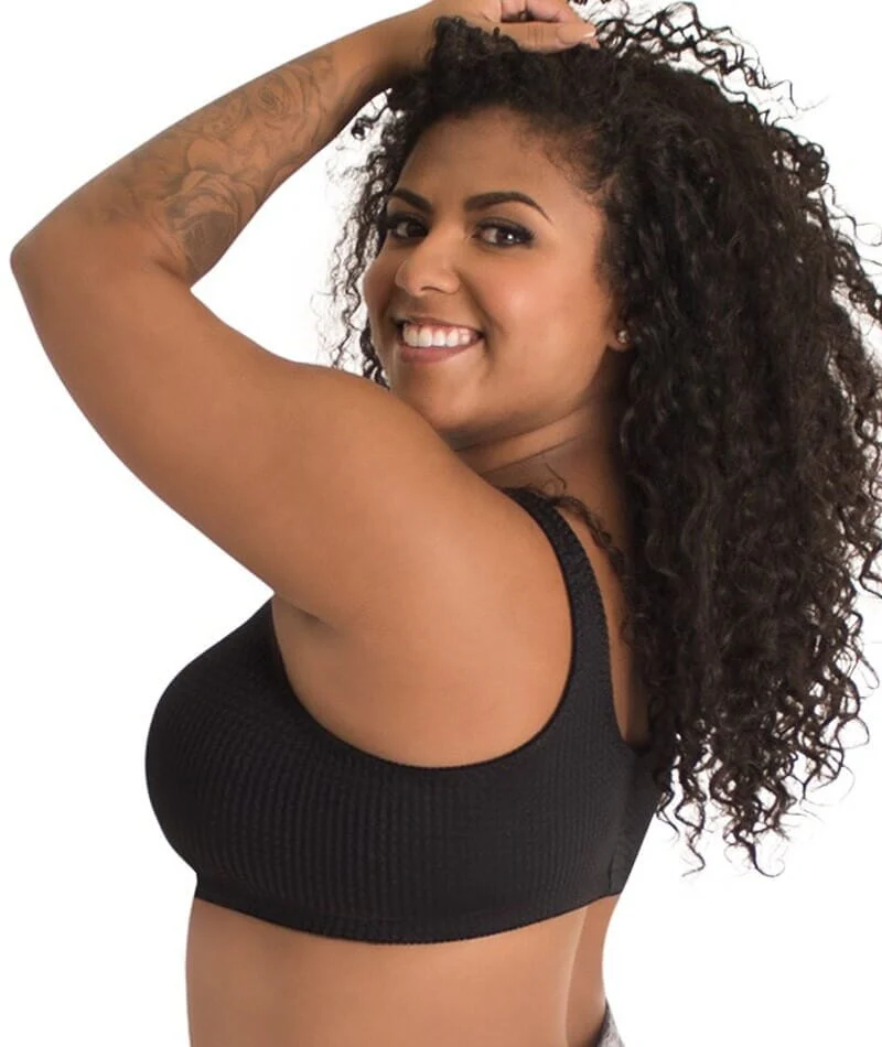 Leading Lady Marlene Wire-free Front Close Comfort Bra - Black - Image 6