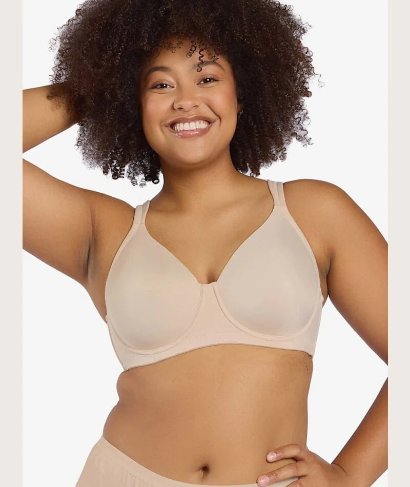 Leading Lady Brigitte Molded Padded Seamless Wire-free Bra - Sand