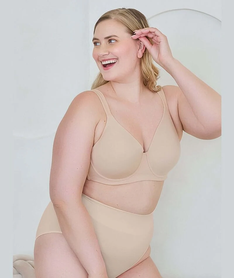 Leading Lady Brigitte Molded Padded Seamless Wire-free Bra - Sand - Image 5