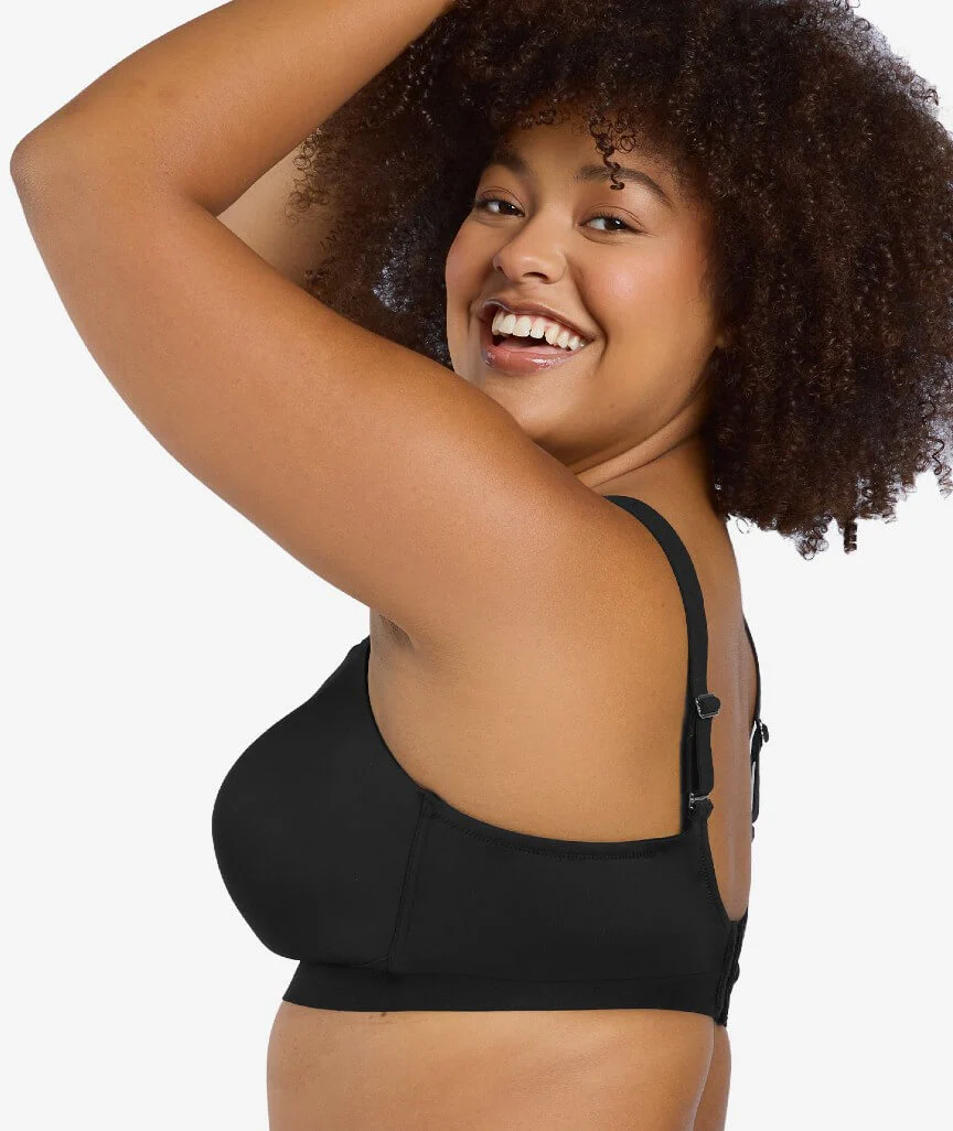 Leading Lady The Aurora Lightly Lined Microfiber Wire-free Bra - Black - Image 3