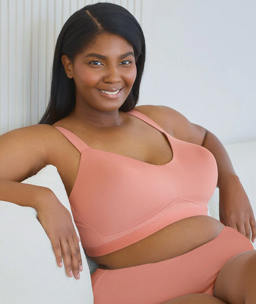 Leading Lady The Aurora Lightly Lined Microfiber Wire-free Bra - Canyon Clay - Image 6