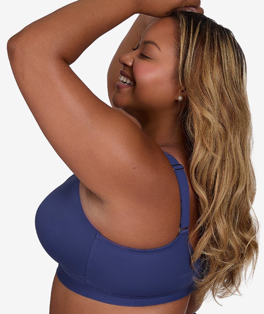 Leading Lady The Aurora Lightly Lined Microfiber Wire-free Bra - Skipper Blue - Image 3