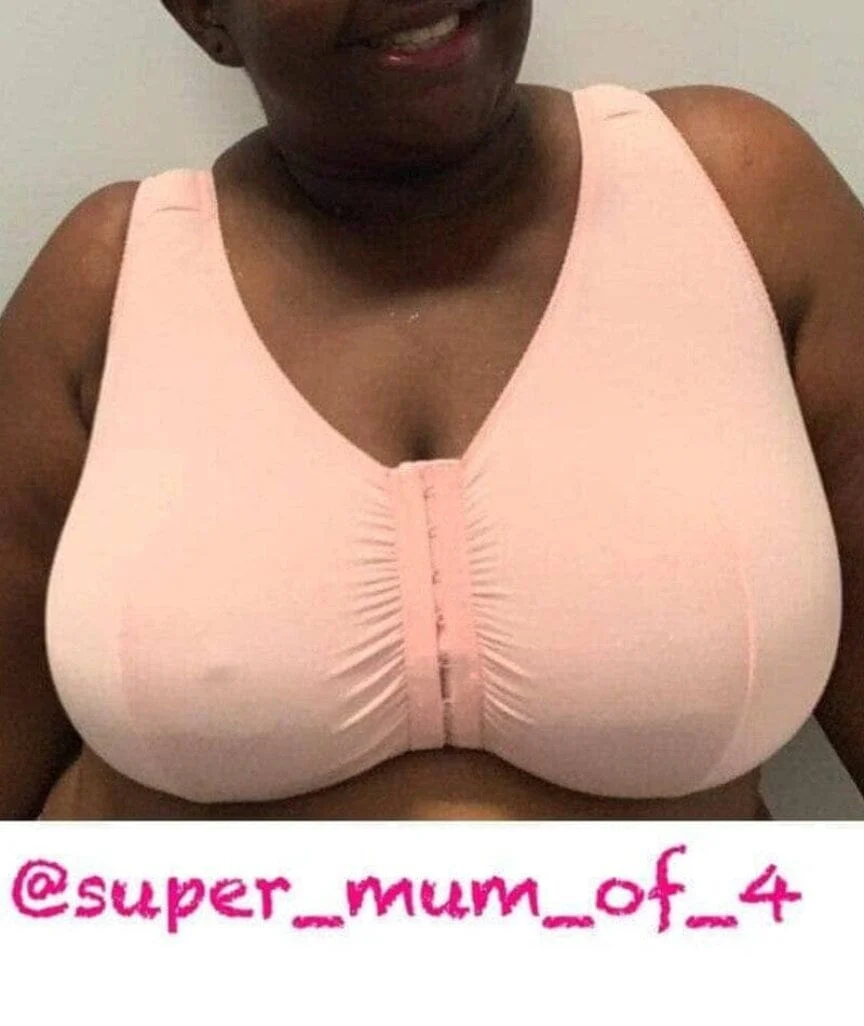 Leading Lady The Meryl Cotton Front Opening Wire-free Leisure Bra - Grey - Image 7