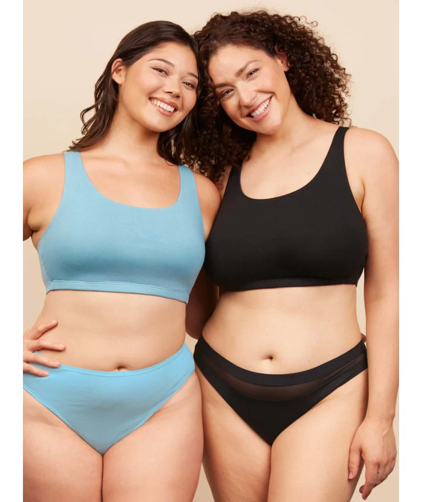 Leading Lady The Serena Wire-free Crop Top - Sea Glass Blue - Image 5