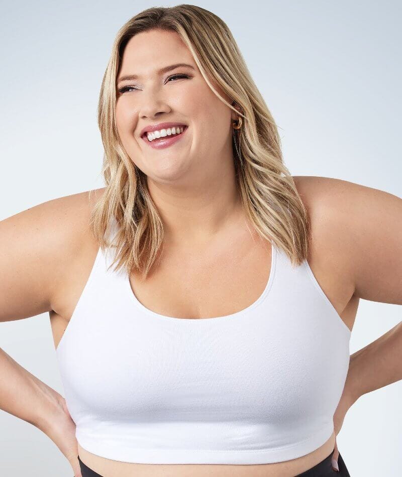 Leading Lady The Serena Wirefree Crop Top - White