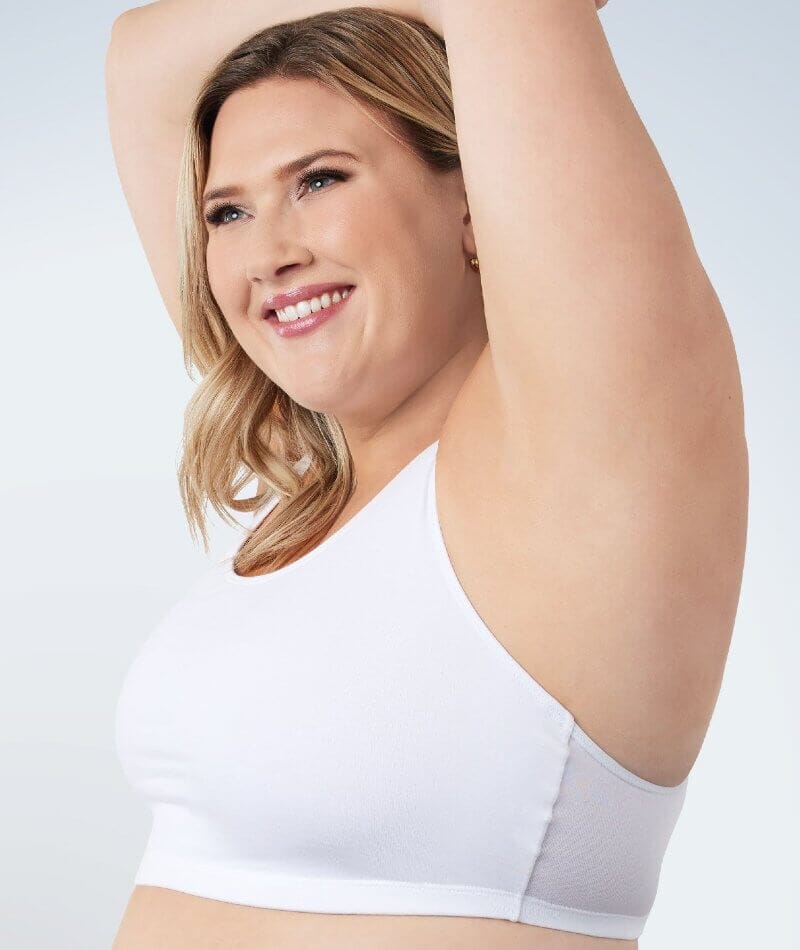 Leading Lady The Serena Wirefree Crop Top - White - Image 3