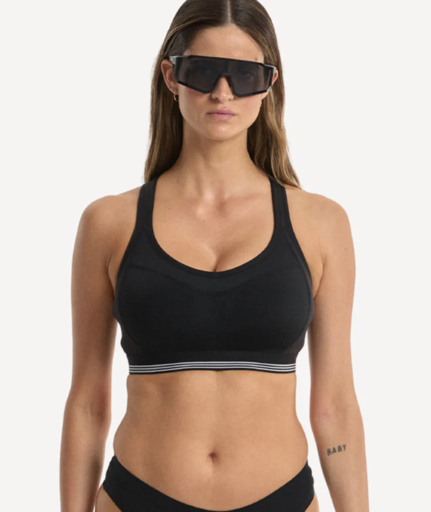 Nala High Impact Wirefree Sports Bra - Licorice/Snow Cone - Image 4