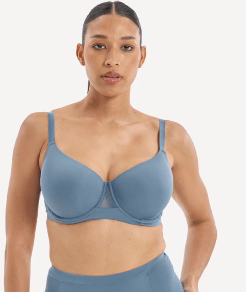Nala Knockout Padded T-shirt Bra - Blue Steel - Image 2