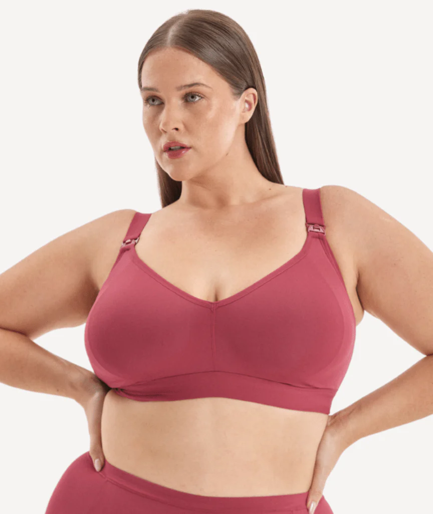 Nala Maternity Comfort Wirefree Bralette Bra - Burnt Fig