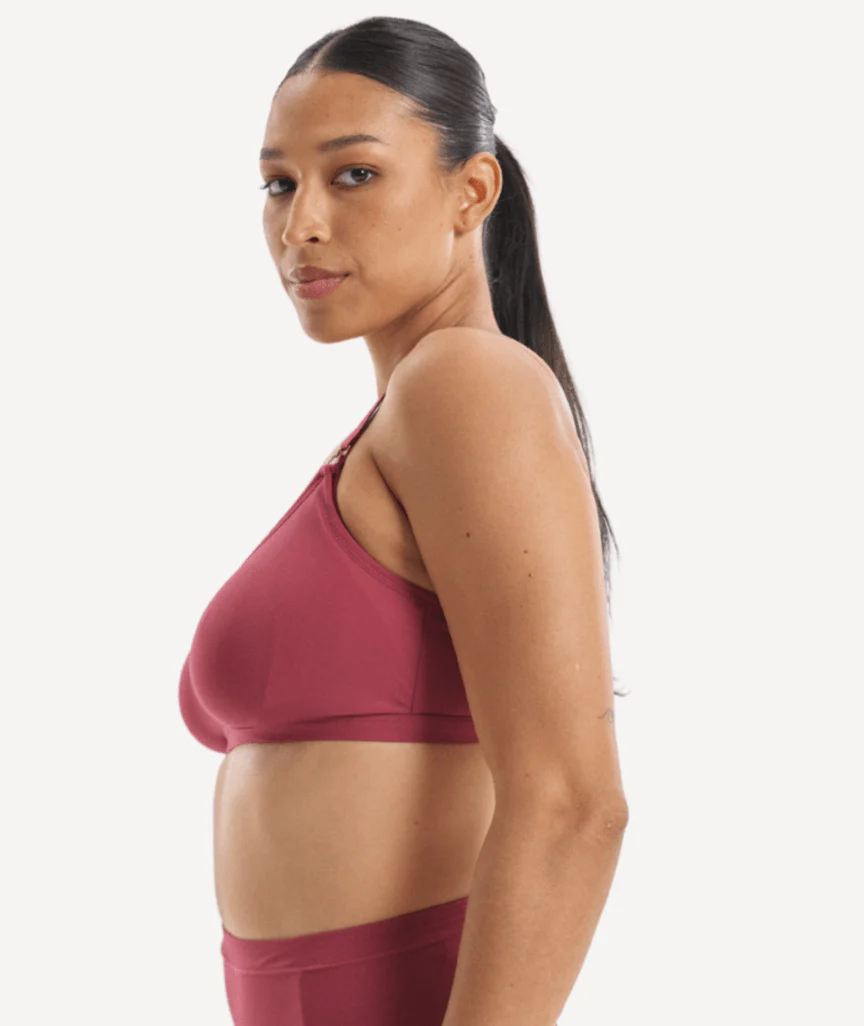 Nala Maternity Comfort Wirefree Bralette Bra - Burnt Fig - Image 6